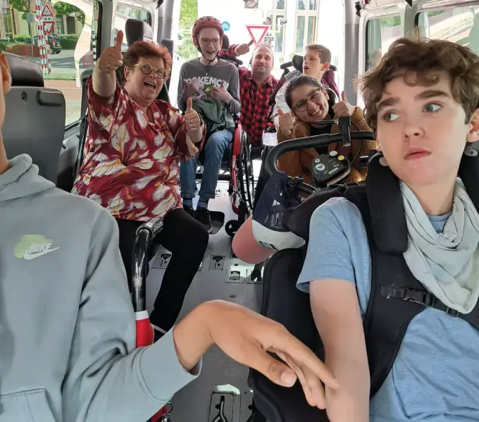 Groepsvervoer met scootmobiel